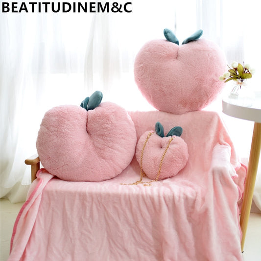 Peach Pink Pillow Cushion Plush