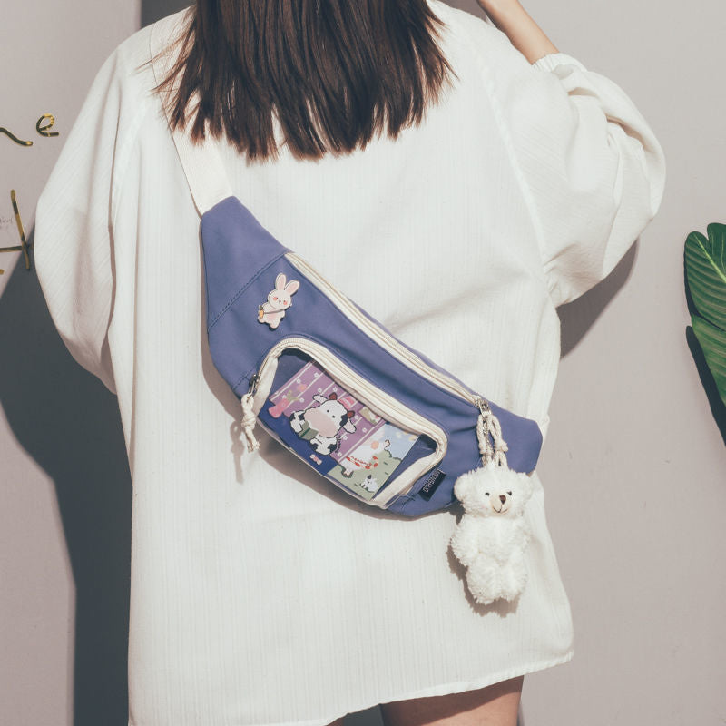 Kawaii Canvas Fanny Pack