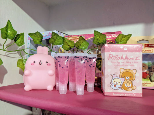 Kawaii Pink Matcha Boba Vegan Lipgloss - U.S. SHIPPING ONLY