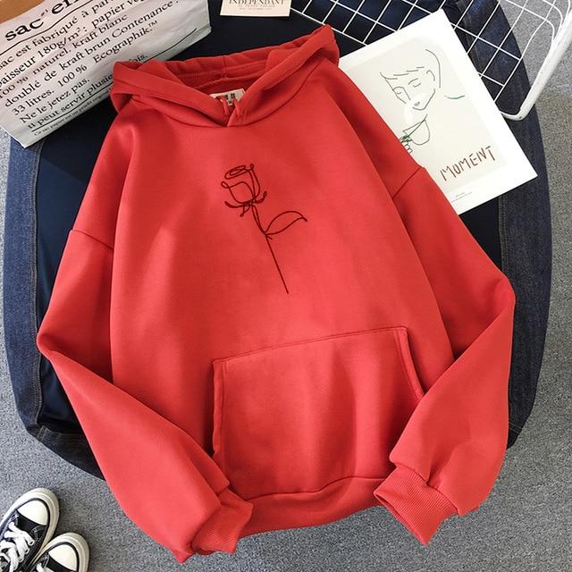 Loose Rose Hoodie - Momo Babe