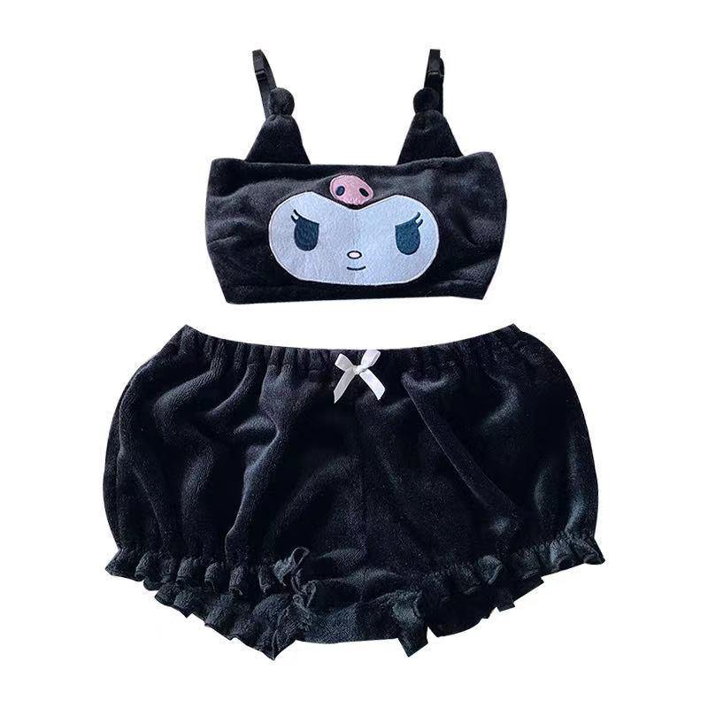 Kuromi Fluffy Lingerie Set - Momo Babe