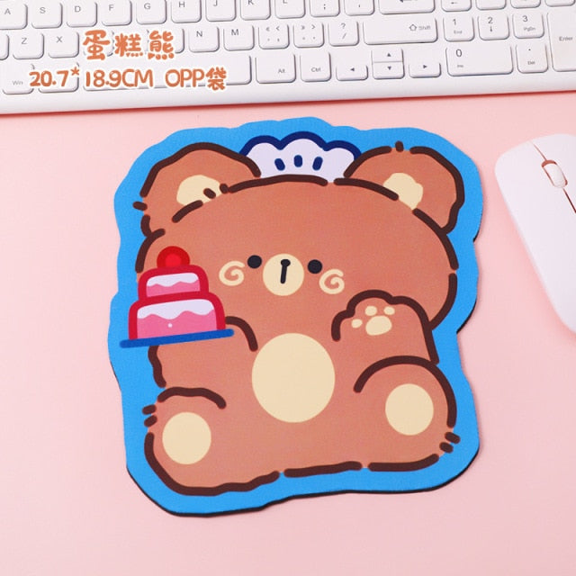 Small Gamer Girl Bear Mousepad