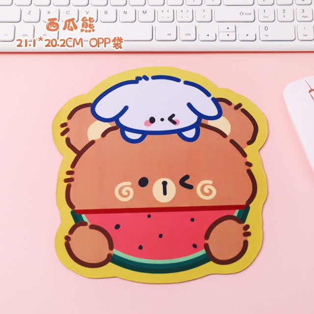 Small Gamer Girl Bear Mousepad