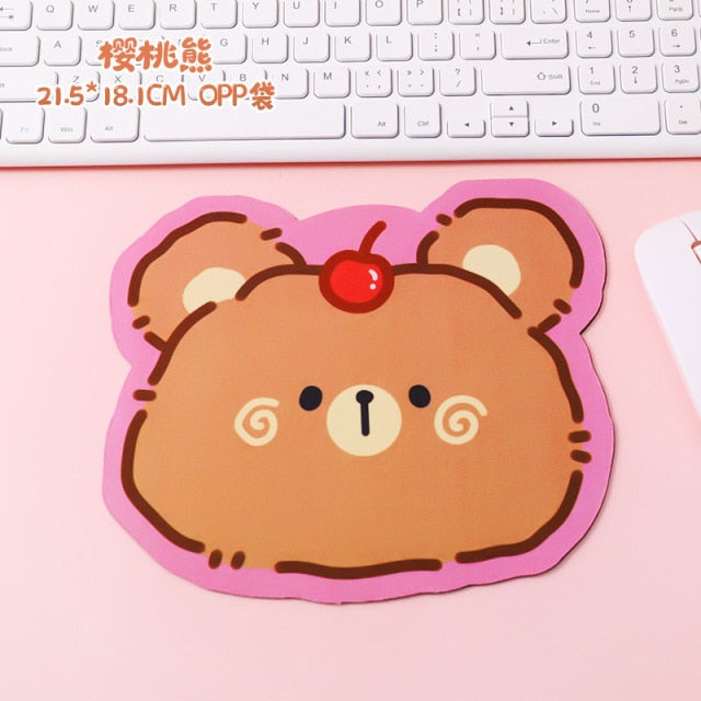 Small Gamer Girl Bear Mousepad